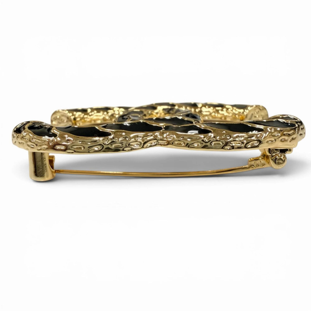 CHANEL Black Logo Brooch - Picture 5 of 6